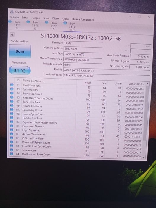 Disco Slim 2.5 1 TB Seagate Windows 10 instalado