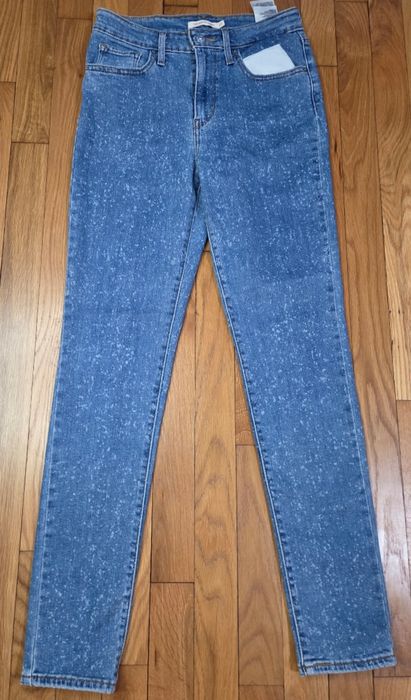 Levi's 721 High Rise Skinny W27 bleached wash - stan bardzo dobry