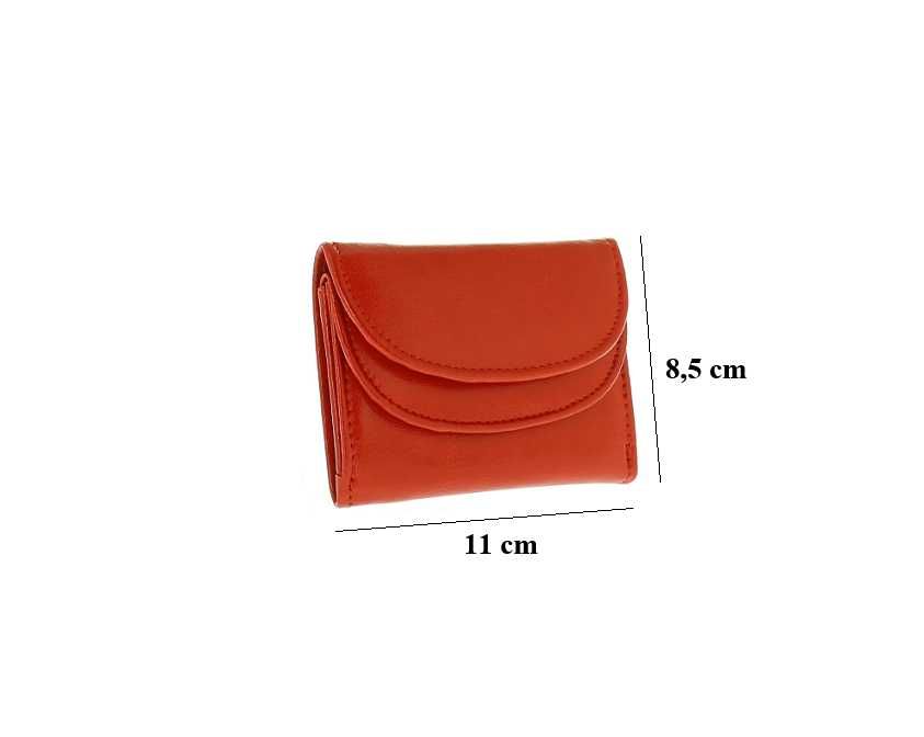 Portfel damski skórzany portmonetka damska pojemna czerwona skóra 100%
