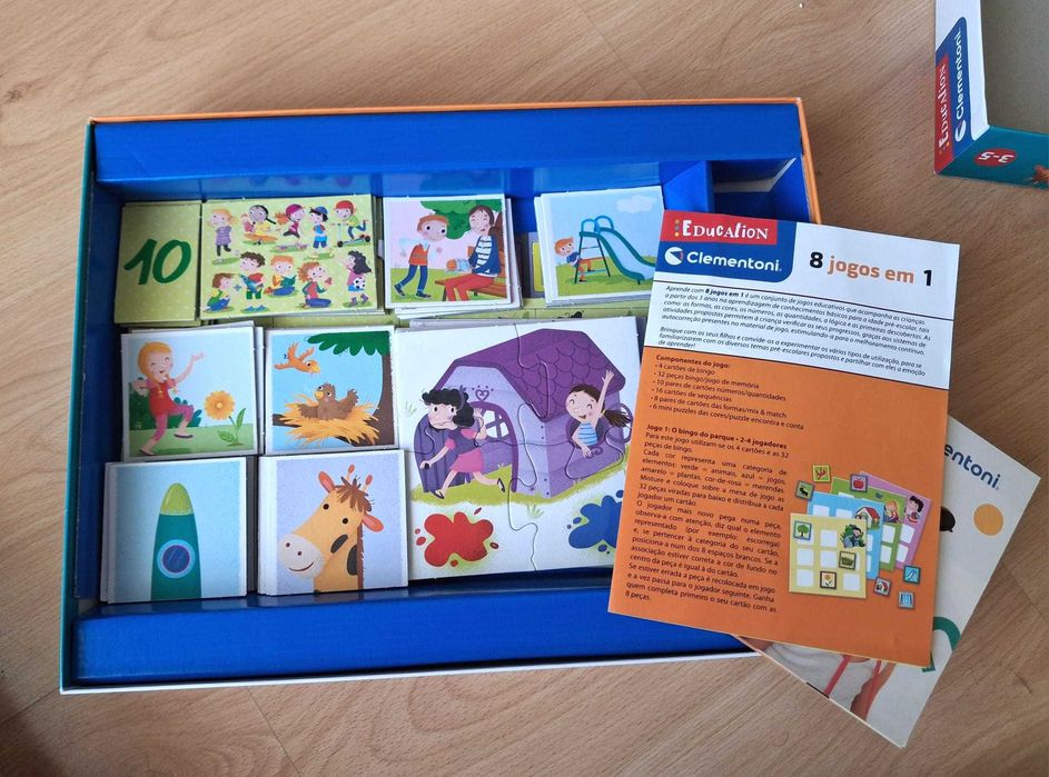 Lote Jogos Educativos Infantis — Clementoni, Disney, Majora e Cartas