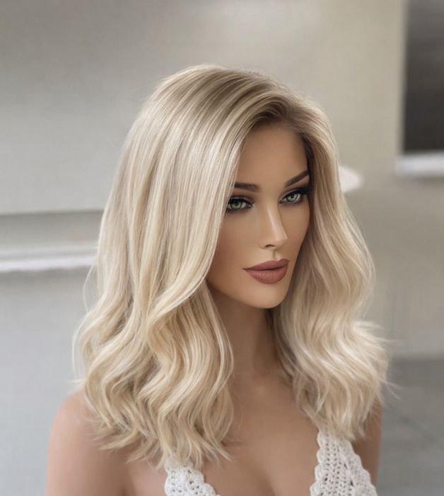 Peruka medyczna beżowy blond