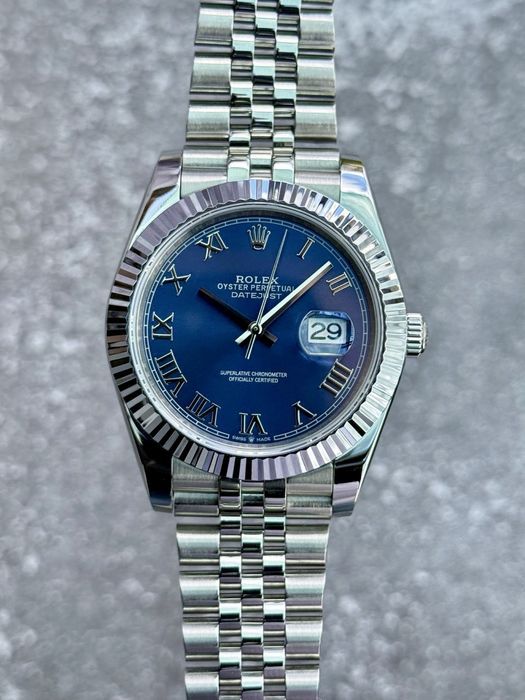 Швейцарський годинник Rolex Datejust 41mm Blue Stainless Steel Mens