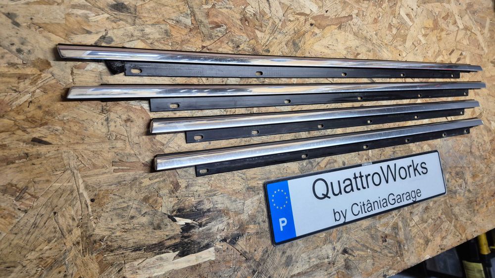 AUDI A4 B6-B7 (8E) Friso-Raspador Vidro CROMADOS originais COMO NOVOS