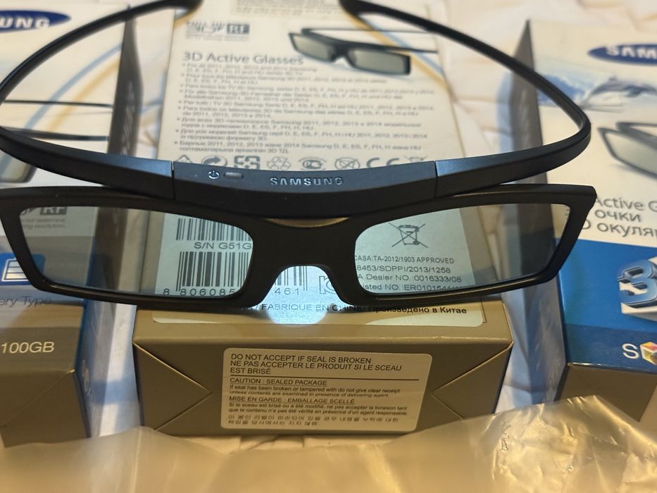3 pares Óculos 3D Samsung Smart TV SSG-5100GB full HD RF novos, tested