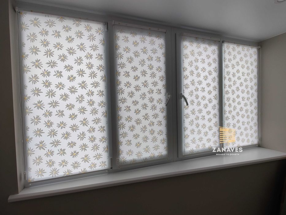 Жалюзи день ночь, римские, рулонные шторы, блекаут, тканевые ролеты