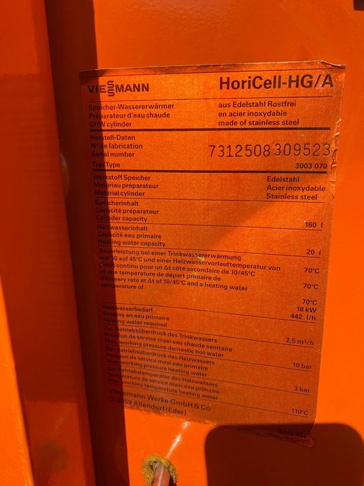 Bojler na ciepłą wode 160l Viessmann