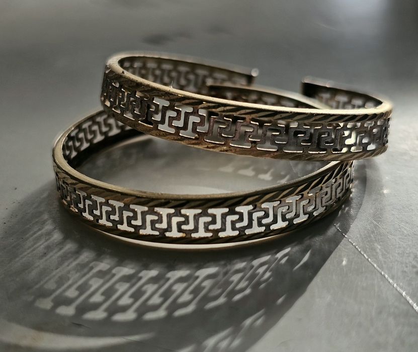 Kolczyki złote próba 585 14 karatów wzór Versace