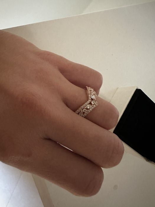 Anel Pandora Sparkling Marquise Double Wishbone