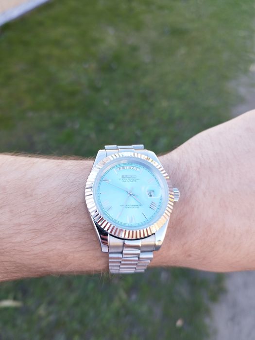 Seiko MOD Daydate Roman Dial Seaside Blue