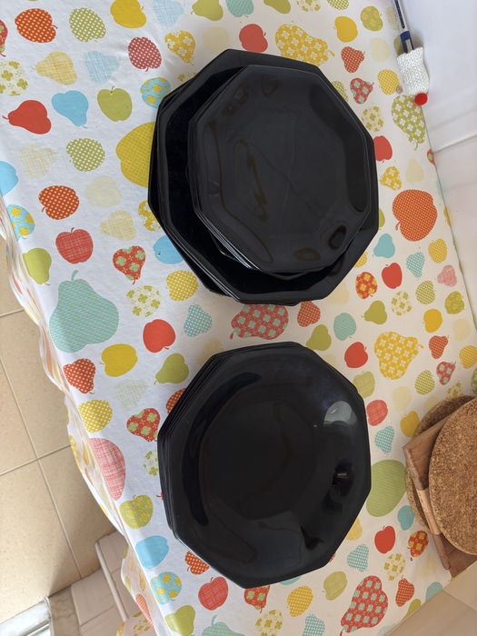 Conjunto de 5 pratos de sopa 5 pratos principais e 5 de sobremesa