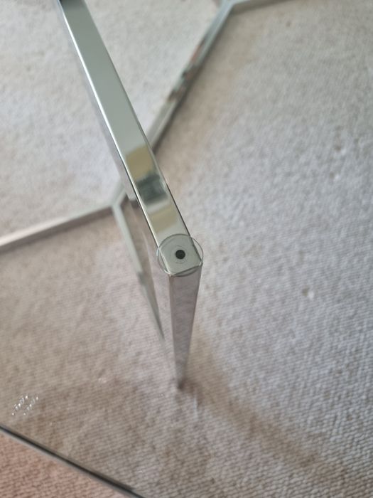 Mesa jantar vidro e inox