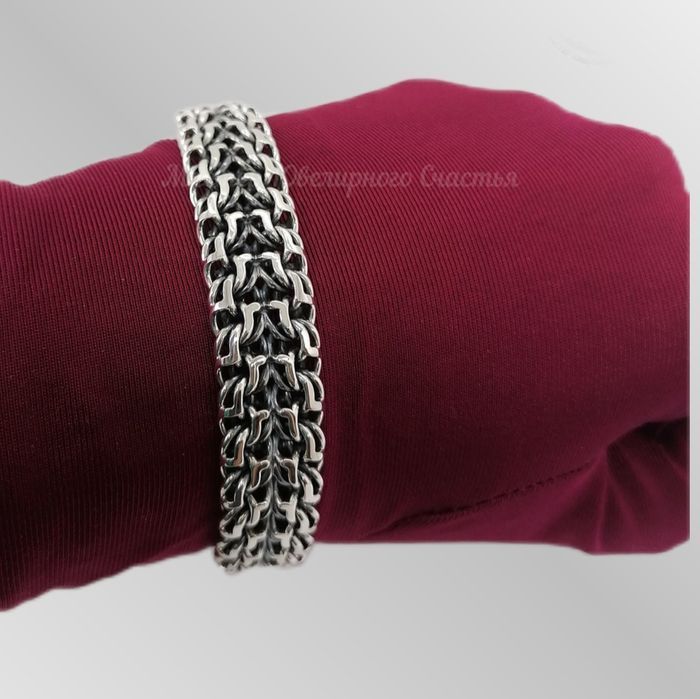 Срібний браслет 52.5г чоловічий, мужской серебряный браслет 925