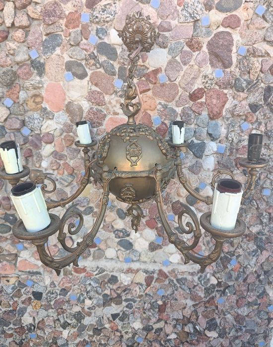 Żyrandol mosiężny