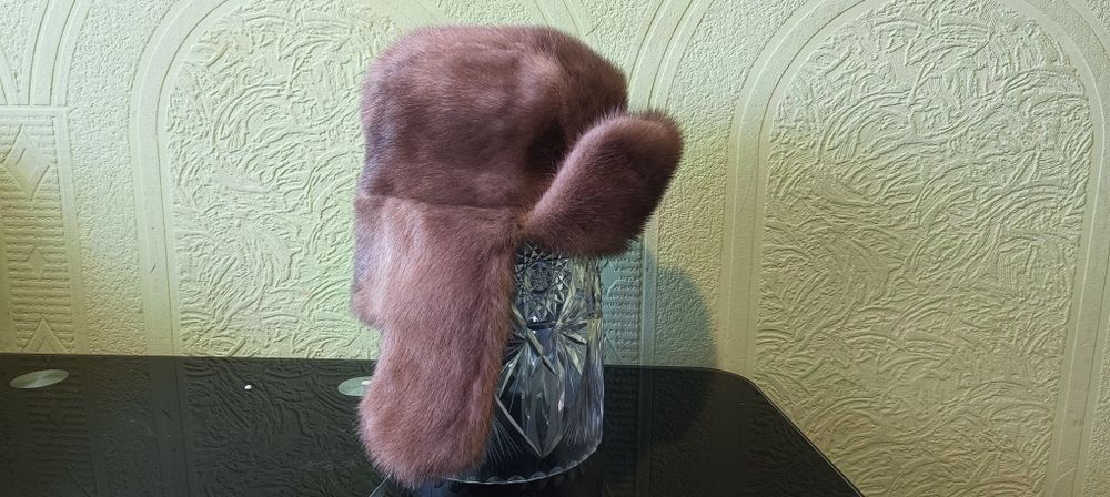 Шапка ушанка цельна норкова