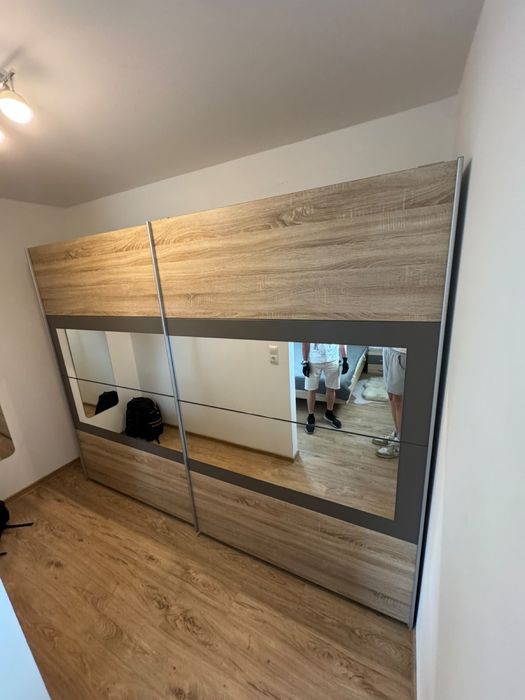 Szafa przesuwna z lustrami 270x210x50 cm duża pojemna szafa