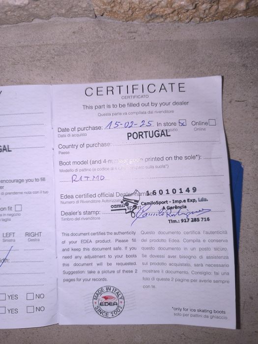 Patins Edea Ritmo 225 - chassi Variant M