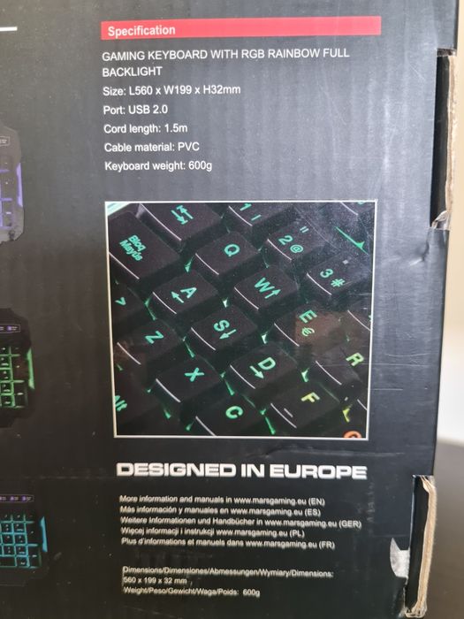 Teclado gaming Mars MRK0