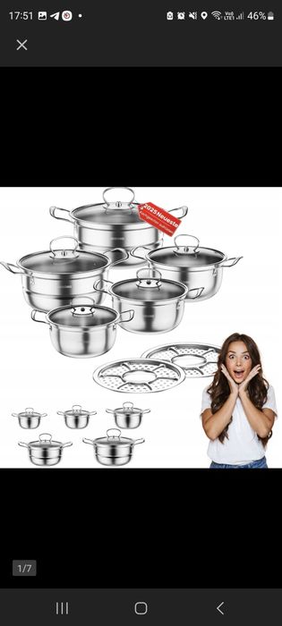 Zestaw garnków nowe