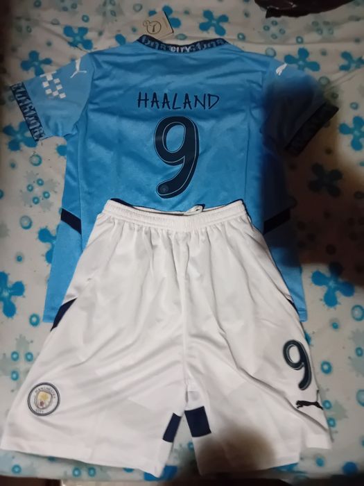 Equipamento haaland Manchester city criança