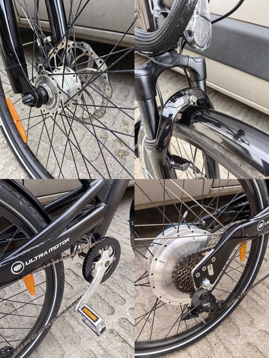 Rower elektryczny miejski 26 cali ebike e bike 250W NOWY uber wolt biały czarny czytaj opis męski damski  hamulce tarczowe
