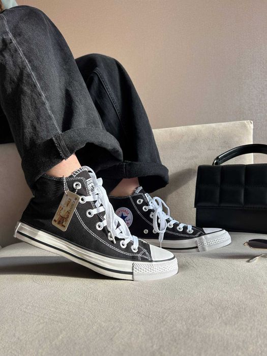 Converse All Star Chuk Tailor високі коверси чорні НАЛОЖКА
