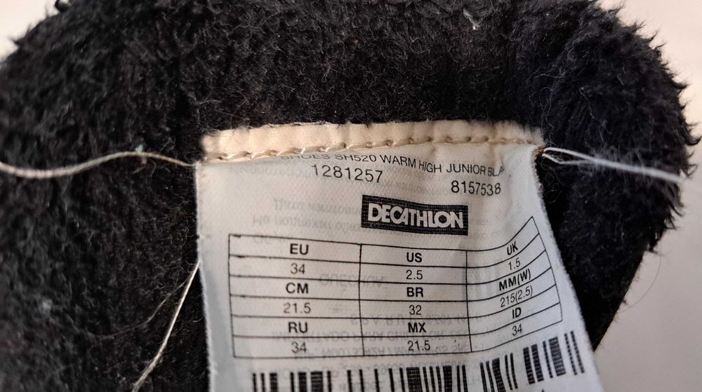 Quechua Dziecięce Buty Trekkingowe Śniegowce z Membraną 34 stan bdb