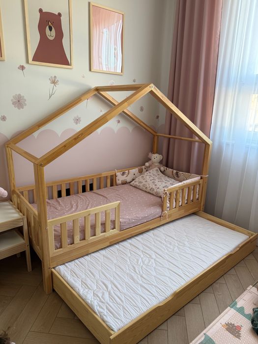 Łóżeczko luletto 80x180, szuflada funkcją spania