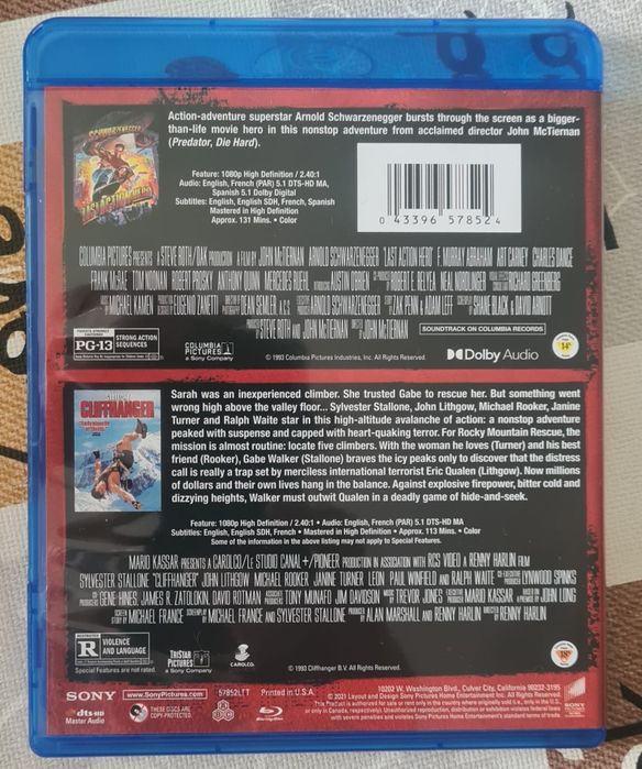 Bluray Duo O Último Grande Herói e Cliffhanger