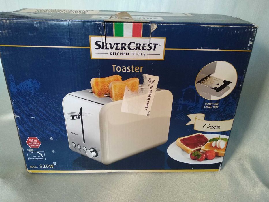 Німецький тостер SilverCrest STS 920 A1 (920W, на 2 тости)