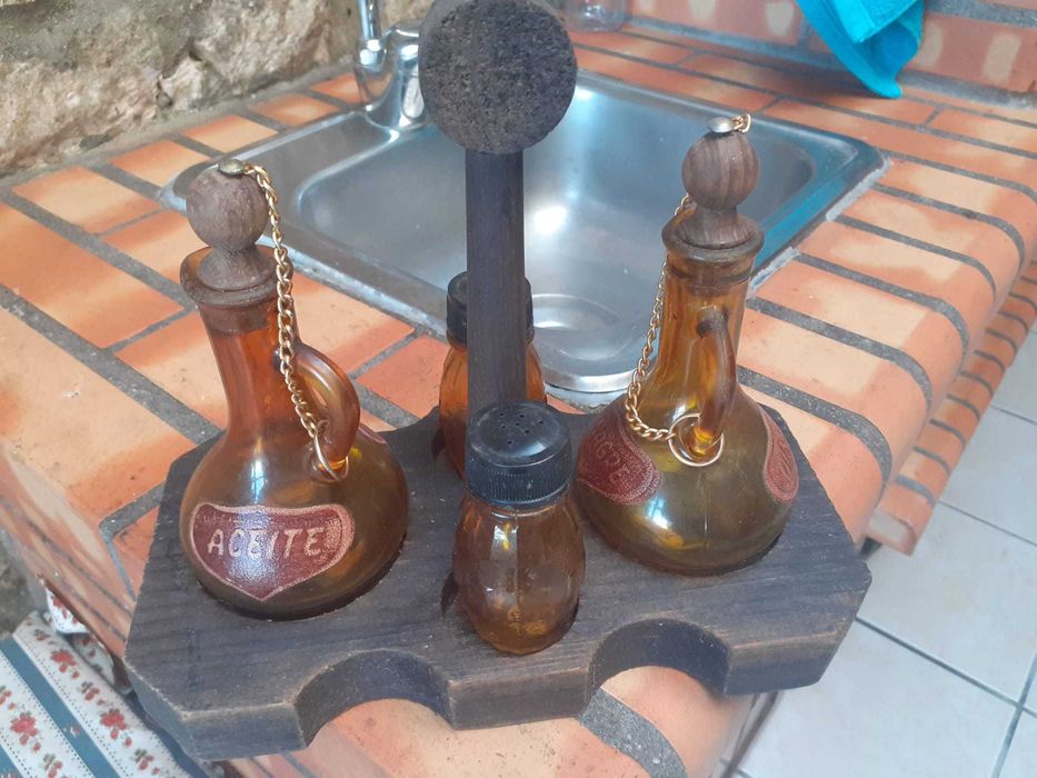 Galheteiro azeite e sal