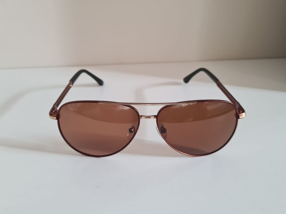 Nowe Męskie Okulary Przeciwsłoneczne Polaryzacyjne UV400 Brąz Solano