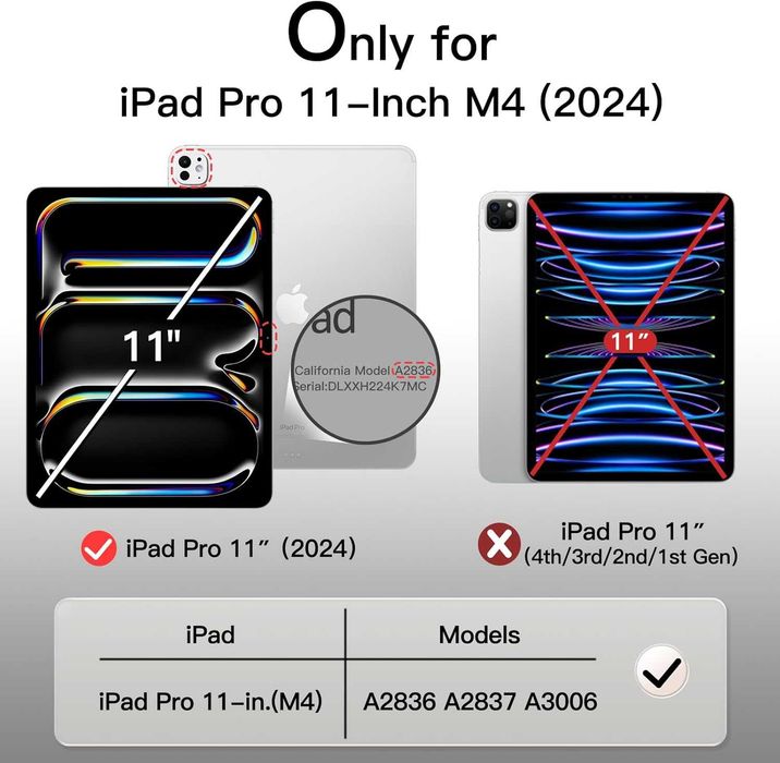 Nowy case iPad Pro 13 cali M4 2024 / iphone / etui / ochrona / A2402!