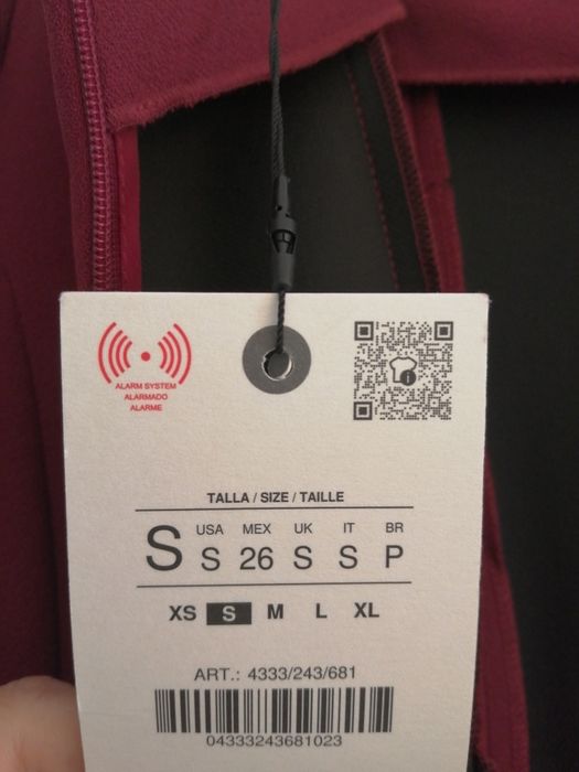 Vestido Zara Bordeaux S