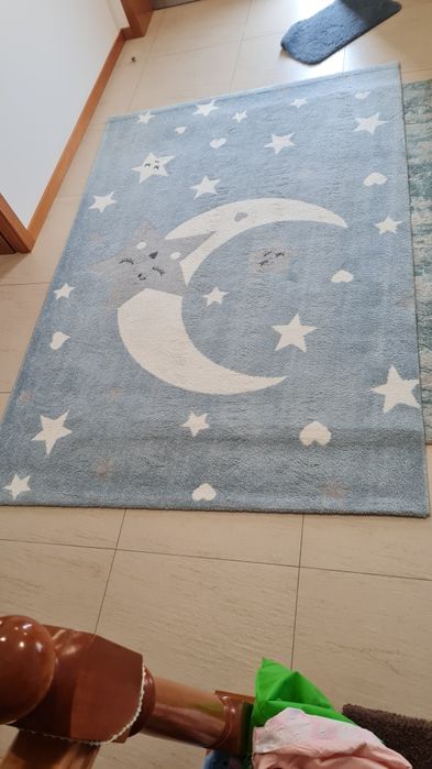 Carpete criança azul claro