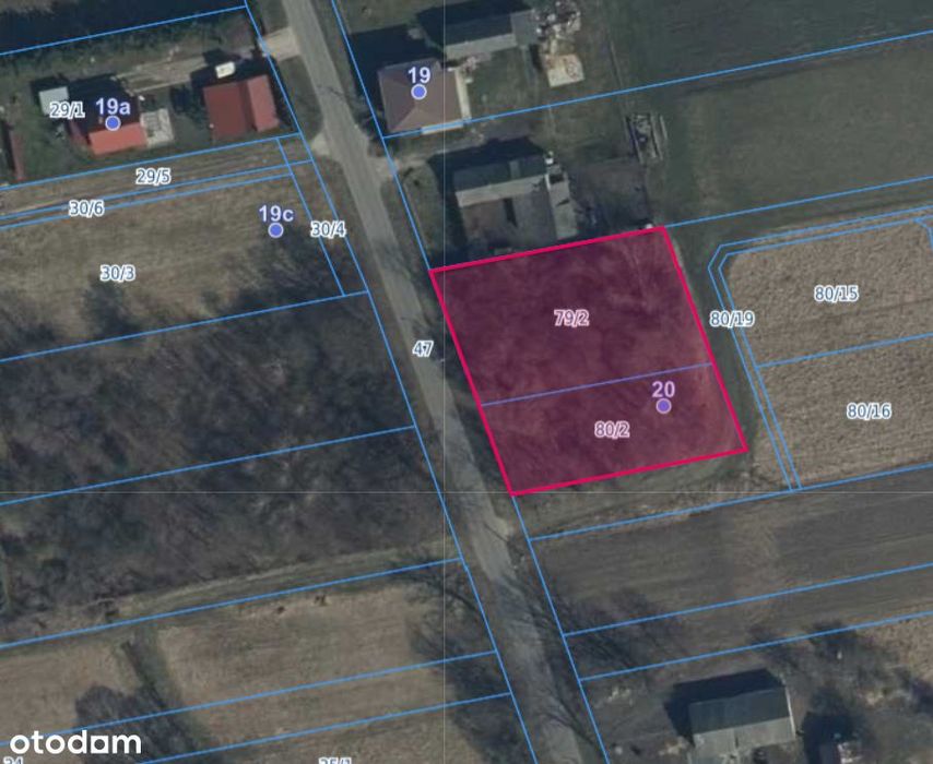 Działka 1000m2 z możliwością kupna działki przylegającej 1400m2