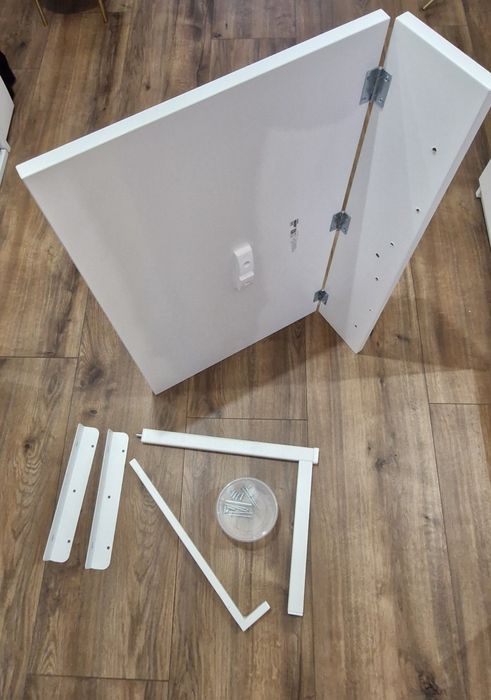 Stolik składany ścienny, Ikea model NORBERG biały, 74x60 c