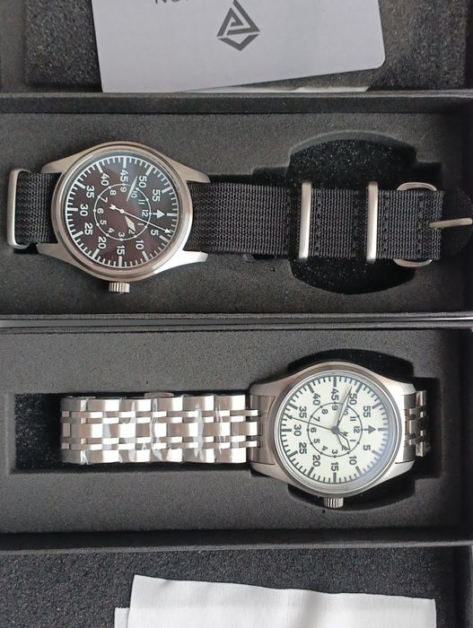 Вінтажний годинник Pilot Aimimo 40 мм WR50m Seiko VH31 військовий