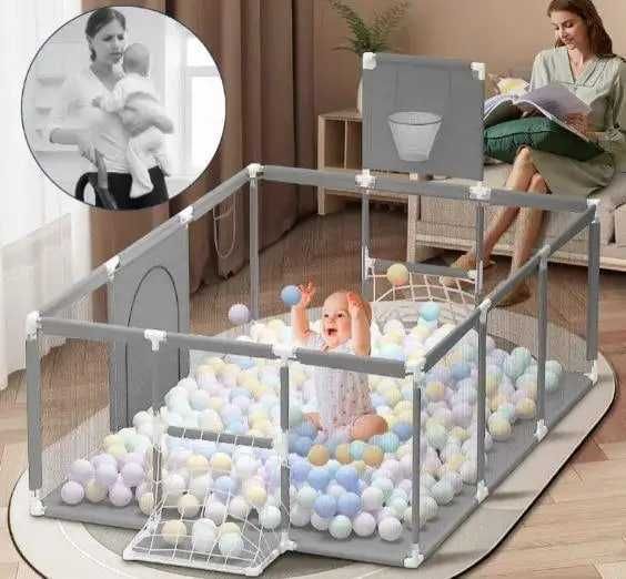 Манеж дитячий великий ігровий кільце + ворота Детский манеж игровой