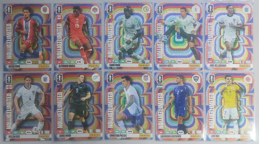 (Actualizado 17/06) Panini Adrenalyn Fifa 2026 - Cartas Limited Edition - Escolha as suas faltas