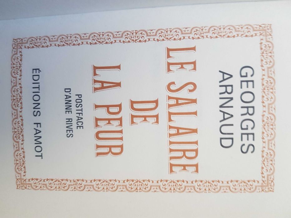 Жорж Арно Плата за страх (французькою мовою)