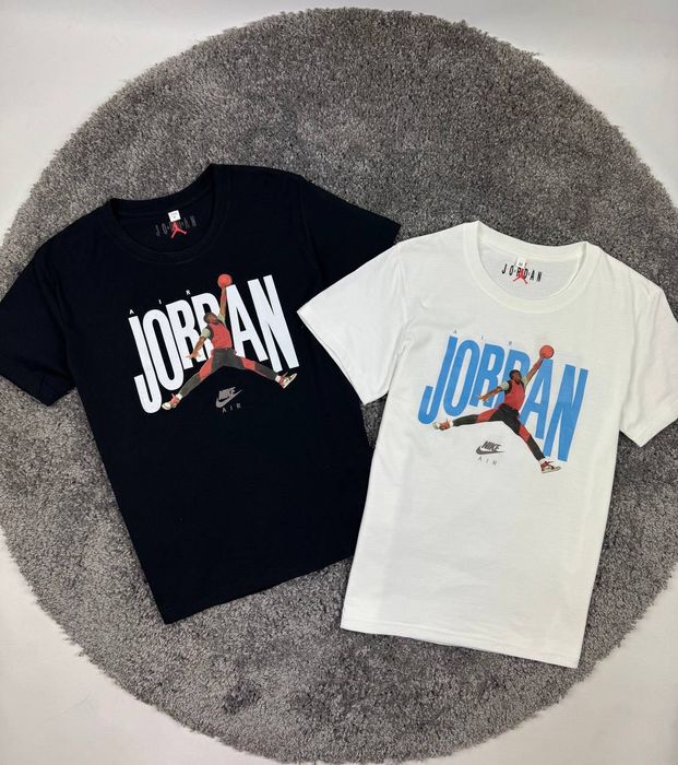 футболка Nike Jordan чорна біла усі розміри джордон джордан найк nike