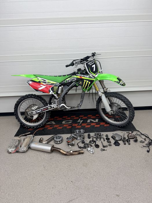 Dawca Części KAWASAKI KXF250 R 04-08 Skrzynia Moduł Kartery Wał Magneto Stator Cdi Dekiel Moduł Cewka Instalacja Skrzynia Wałek Rozrządu