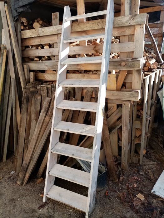 Schody budowlane tymczasowe drewniane 230x55