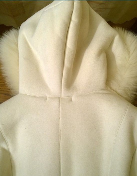 Дубленка Retto искусственная зимняя, белая/молочная, размер s/m, 44