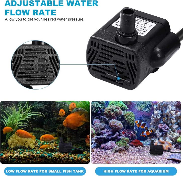 Bomba de Agua submersível 4W para aquários fontes peixes tartarugas
