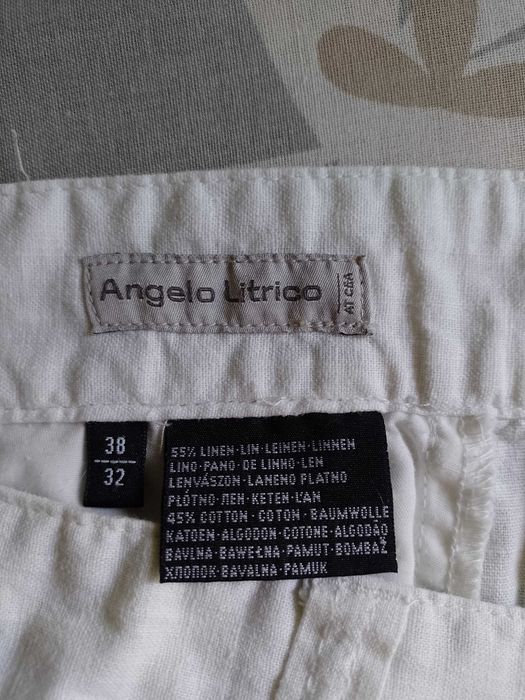 spodnie białe len c&A r-40