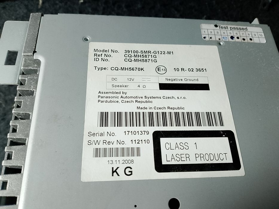 Radio Honda Civic Ufo 39100 SMR