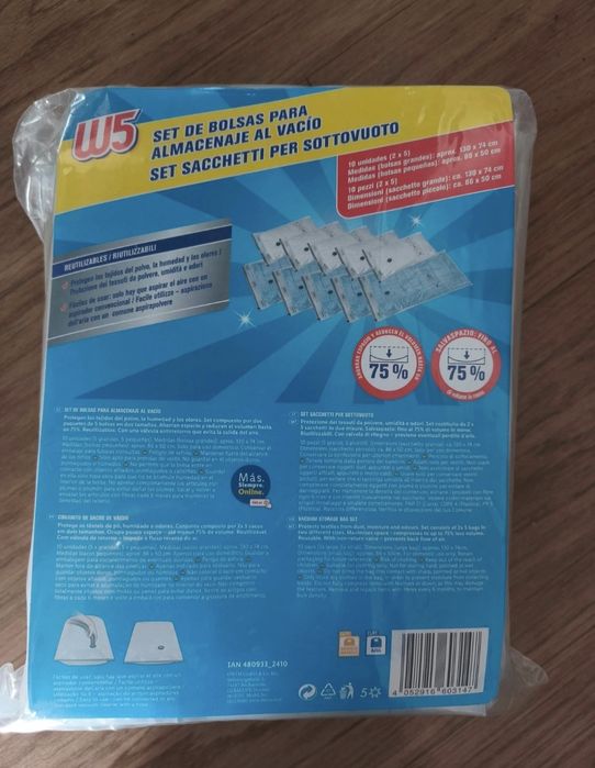10 Sacos de vácuo NOVOS