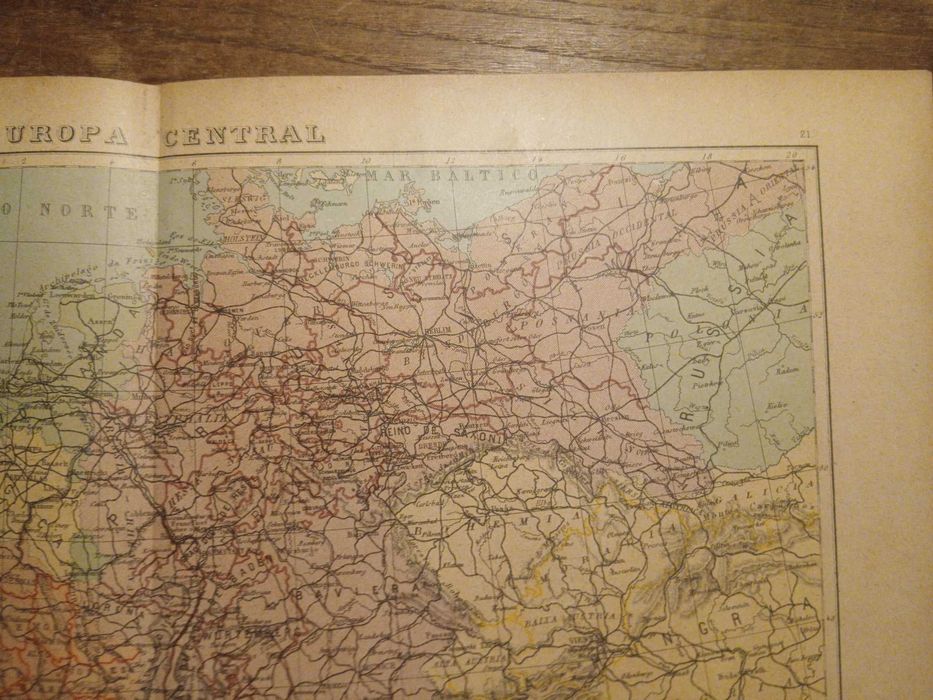 Mapa Europa Central (Final do Séc XIX, Início do Séc XX)