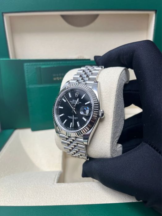 В НАЯВНОСТІ! Годинник Rolex Datejust 41 Black Full Box + Papers